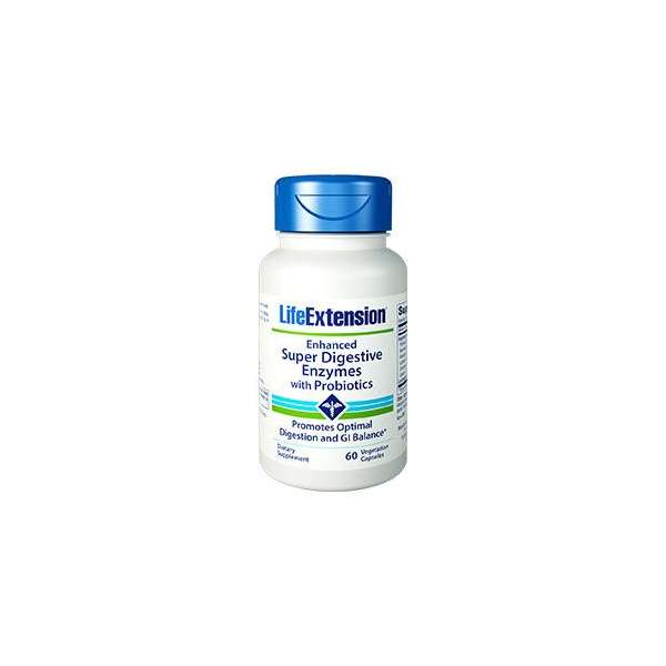 Enhanced Super Digestive Enzymes with Probiotics 60 caps., LifeExtension 