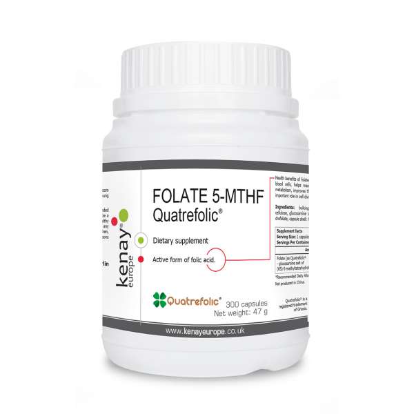 FOLATE 5-MTHF  Quatrefolic® 400 µg, 300 capsules - dietary  supplement