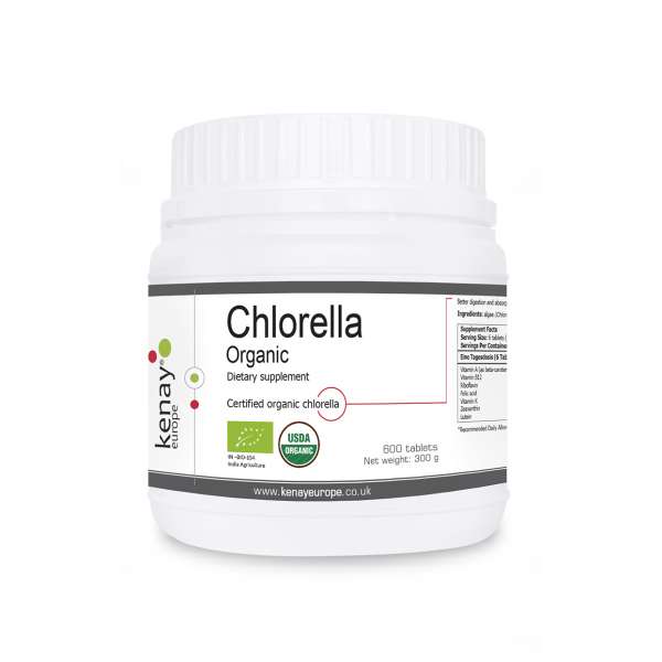 Organic Chlorella, 600 tablets  - dietary  supplement