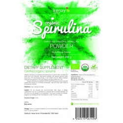 Organic Spirulina powder, 200 g  - dietary  supplement