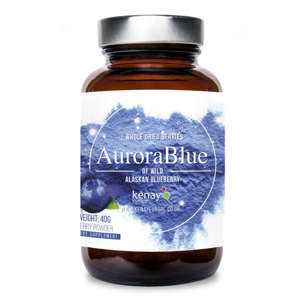 AuroraBlue® whole dried berries of wild Alaskan blueberry powder, 40 g – dietary supplement