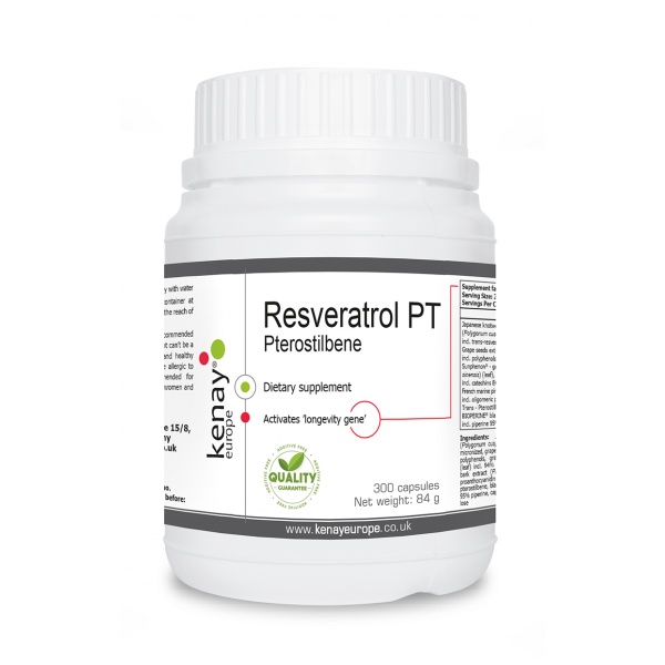 Resveratrol PT pterostilbene, 300 capsules – dietary supplement