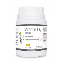 Vitamin D3 1000 IU, 300 capsules – dietary supplement