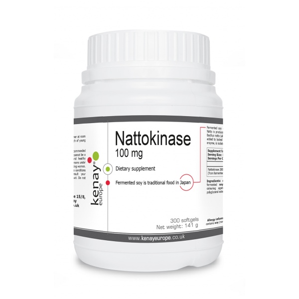 Nattokinase 100 mg, 300 softgels - dietary supplements