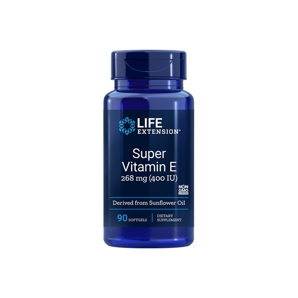 Natural vitamin E 400 IU 90 caps., LifeExtension – dietary supplement
