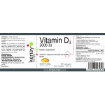Vitamin D3 2000 IU, 60 softgels – dietary supplement