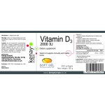 Vitamin D3 2000 IU, 300 softgels – dietary supplement