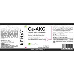 Ca-AKG Calcium-Alpha-Ketoglutarat 60 Kapseln | Nahrungsergänzungsmittel KENAY®