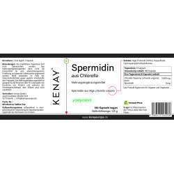 Spermidin aus Chlorella 180 Kapseln vegan Nahrungsergänzungsmittel KENAY®