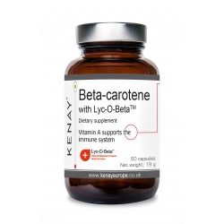 Beta‑Carotene – Pro‑Vitamin A (Lyc‑O‑Beta™) – 60 Capsules Dietary Supplement - KENAY®